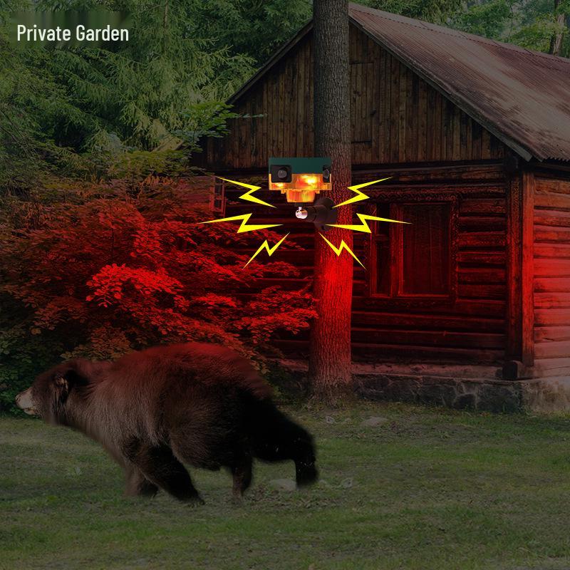 360° Solarlarm med djur- och fågelskrämma för gårdar