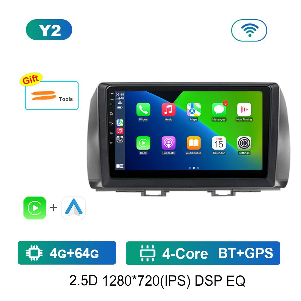 Car Radio Multimedia Player GPS Navigation DSP Stereo for Toyota bB 2 QNC20 2005 - 2016 QLED Screen Android OS Head Unit WiFi