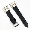 Luxury Leather Band for Apple Watch Ultra 2 49mm Men Watchband Strap Correa Bracelet for IWatch 10 46mm 9 7 8 6 5 4 Se 45mm 44mm