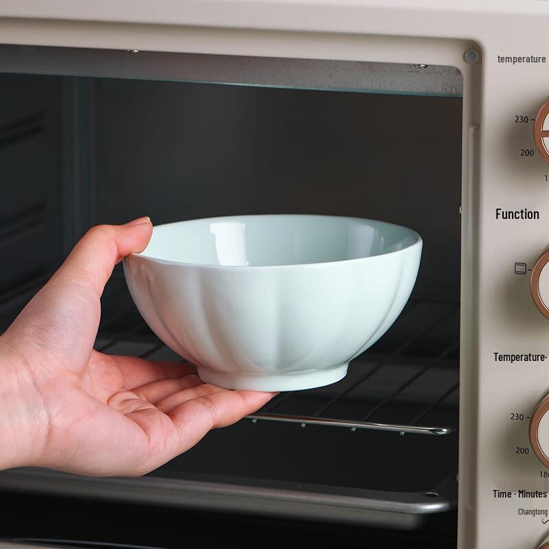 Haoya Nordic Celadon Pumpkin Ceramic Rice Bowl Set