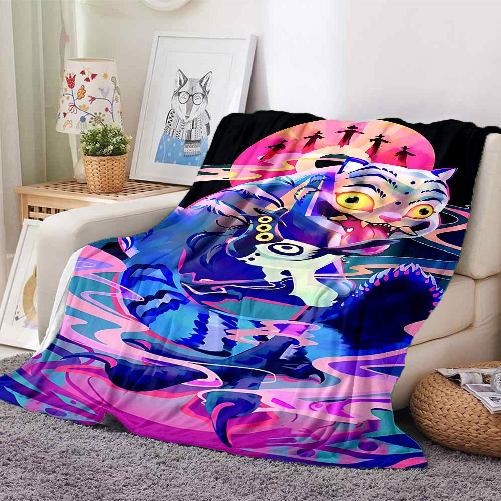 1PC K Pop Demon Hunters Blanket, Throw For Sofa, Bed, Travel, Camping, Livingroom,