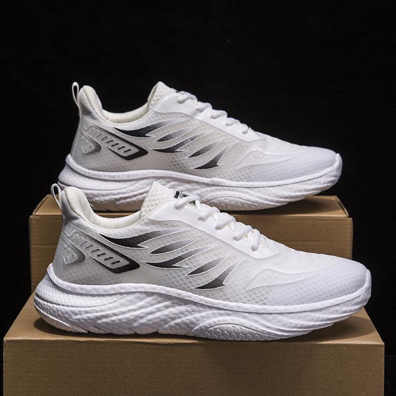 

New high-value summer thin mesh breathable casual versatile sports shoes dad shoes soft sole lightweight couple shoes 44 білий