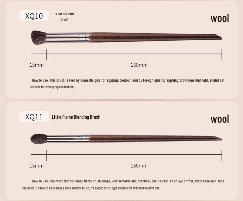 22-teiliges professionelles Tierhaar-Make-up-Pinselset für Maskenbildner