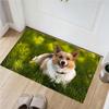 Cute Husky Puppies Doormat, Two Fluffy Dogs Non-Slip Floor Mat for Pet Lover Home Decor