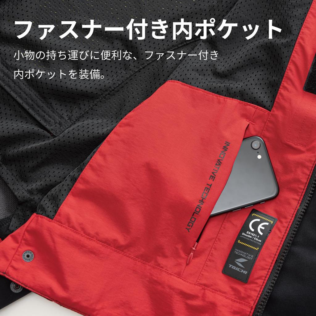 RS TAICHI Motorcycle Wear Riding Jacket Breathable Mesh Stretch Protector Quick Dry Racer Jacket RSJ342 ASH NAVY M Spring/Summer Chest/CE Built-in