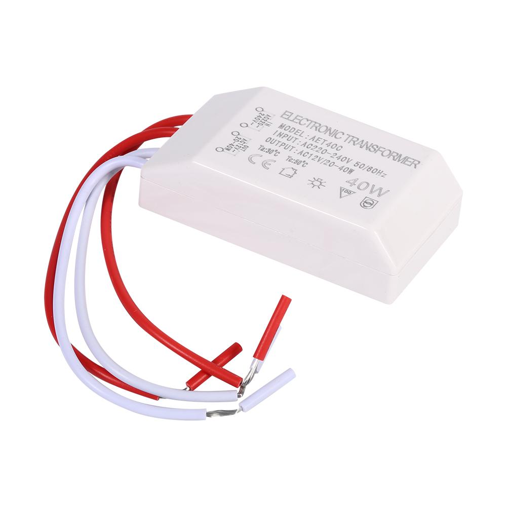 AC220V 240V AC12V Halogen Lamp Electronic Transformer Power Supply Driver Adapter (40W)