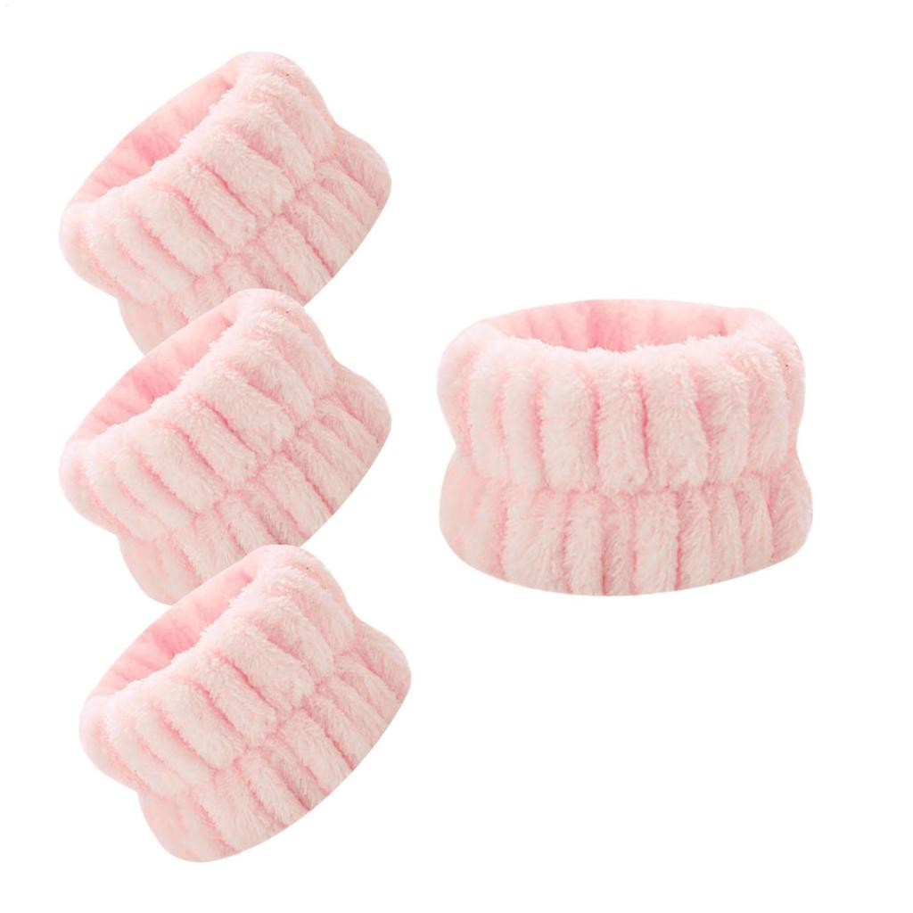 4Pcs Face Wash Hand Wrist Strap Reusable Sweat Band Microfiber Towel Band Flexible Absorbent Wrist Strap Face Wash Wrist