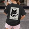 Black Cat Tarot Shirt, Tarot Death Shirt, Gothic Cat Tee, Death Card XIII Tee, Funny Tarot Shirt, Witchy Cat Tee, Halloween Black Cat Shirt