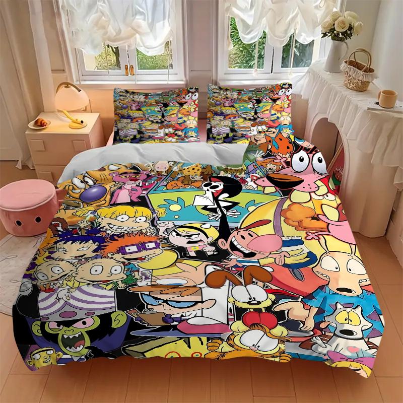3Pcs Cartoon Network Characters Bedding Sets For All Sizes New 3D Printed Bed Cover Comforter Duvet Cover Pillowcase Bedroom Decoration