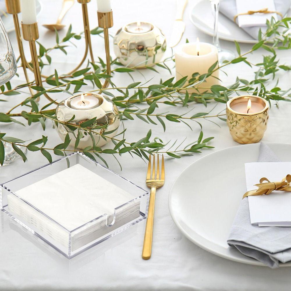 Transparent Tissue Box Acrylic Guest Towel Holder Tissue Paper Dispenser Case  Bathroom