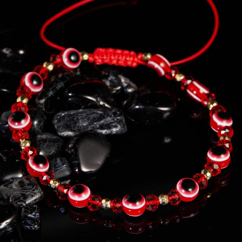 Blaue Augen Perlen Verstellbare Armbänder Türkische Glücksbringer Armbänder für Damen Herren zum Schutz und