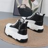 Mode 8CM Platå Sneakers för Kvinnor Höga Skor Kilklack Ankelstövlar Kvinnor Fritidsskor Vita Sneakers Promenadskor