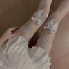 Sex stockings, garters, sexy over the knee hollow lace leg rings, bow stitching fishnet stockings, stockings, black silk
