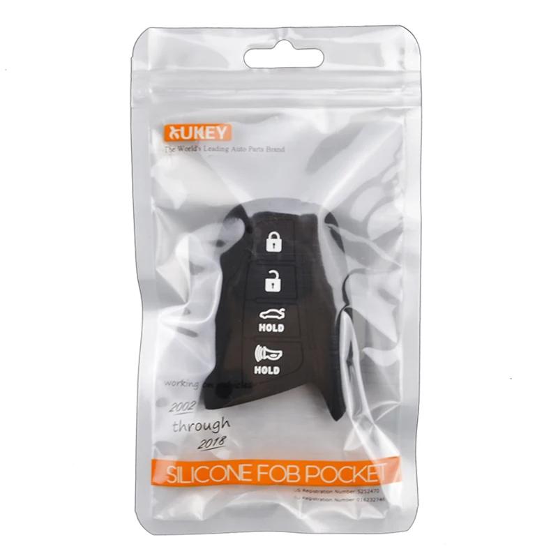 4 Buttons Silicone Car Remote Key Cover Case Fit For Hyundai Genesis Santa Fe Ix45 Equus Azera Fob Keyless Shell Skin Protector