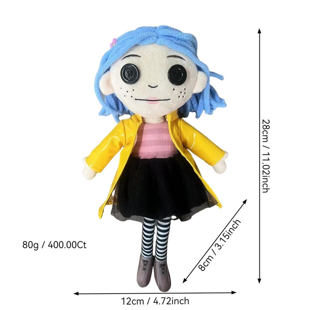 Doll Plush Coraline With Crystal Soft Stuffing For Collectors And Gift Giving