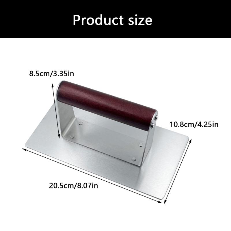 Nonrust Steel Hamburger Patty Press For Handmade Burgers Even Thickness Manual Kitchen Tool Kitchen Meat Smasher