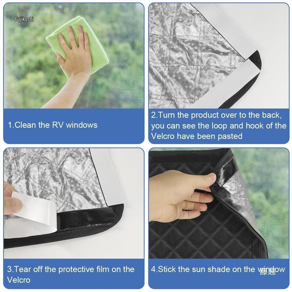 Summer RV Door & Window Sun Shade: Waterproof, Insulated Privacy Cover for Camping