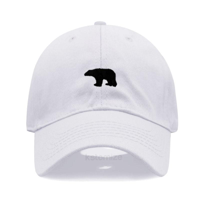 Little Bear Embroidery Baseball Cap For Women Men Fashion Adjustable Soft Washed Cotton Dad Hat Unisex Classic Golf Caps