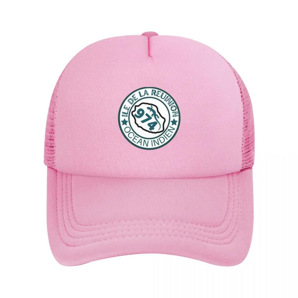 974 Reunion Island Flag Mesh Baseball Caps Snapback Fashion Baseball Hats Breathable Casual Casquette Outdoor Unisex