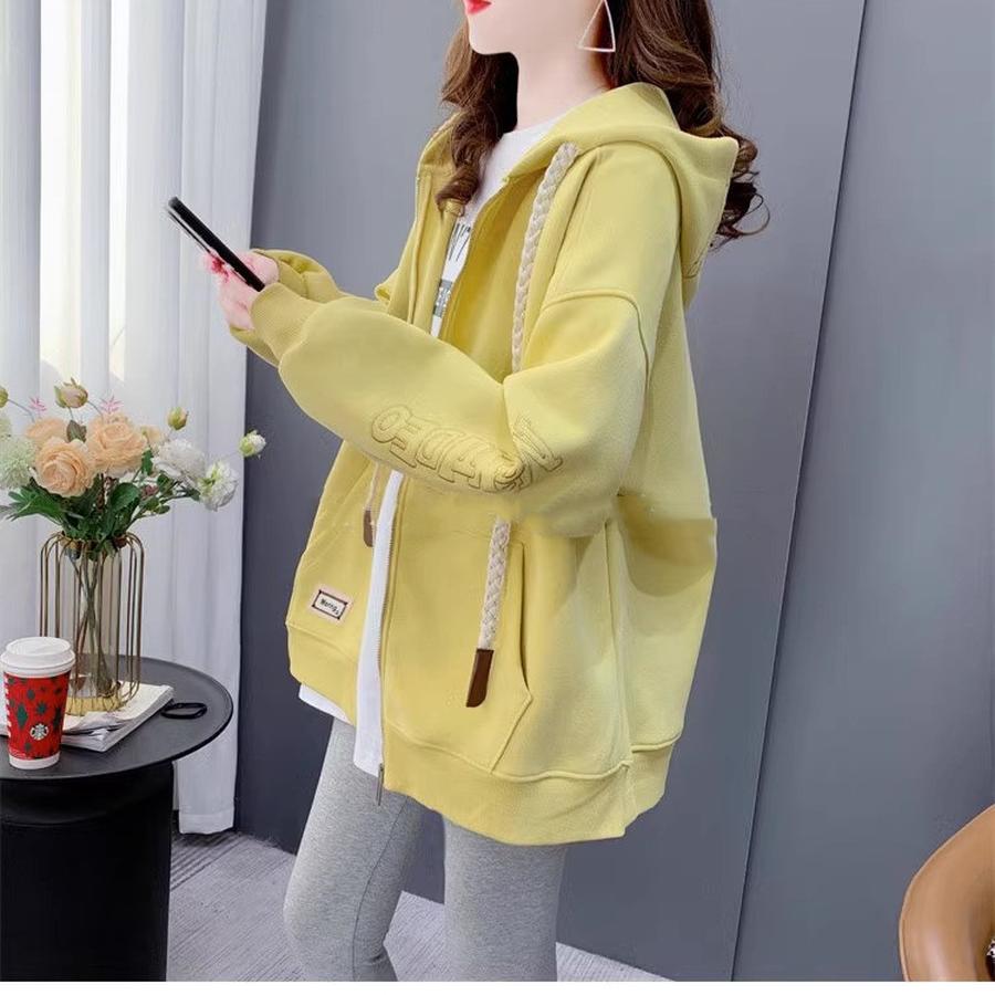 Spring Autumn Lightweight Lazy Style Loose Versatile Hoodie Jacket Trendy