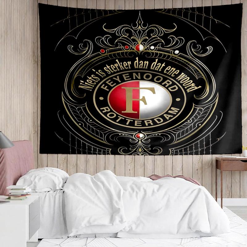 1 ST Feyenoord Rotterdam Logo Wandkleed, Uniek Ontwerp Wandkleed, Geschikt voor Slaapkamer, Woonkamer, Speelkamer, Hartverwarmende Vakantiecadeaus