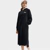 Fila Original Dark Minimalist Trendy Style Long Hooded Loose Dress Women Dresses F51W539303FBK