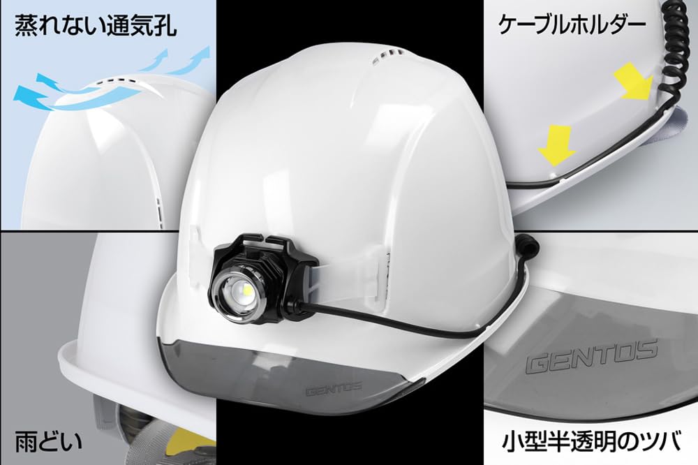 GENTOS GRIT Helmet with Molded Interior, White, GH01VYM-WH