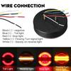 2 Pcs Trailer Van Truck LED Tail Light Flowing Turn Signal Lamp Brake Stop Light