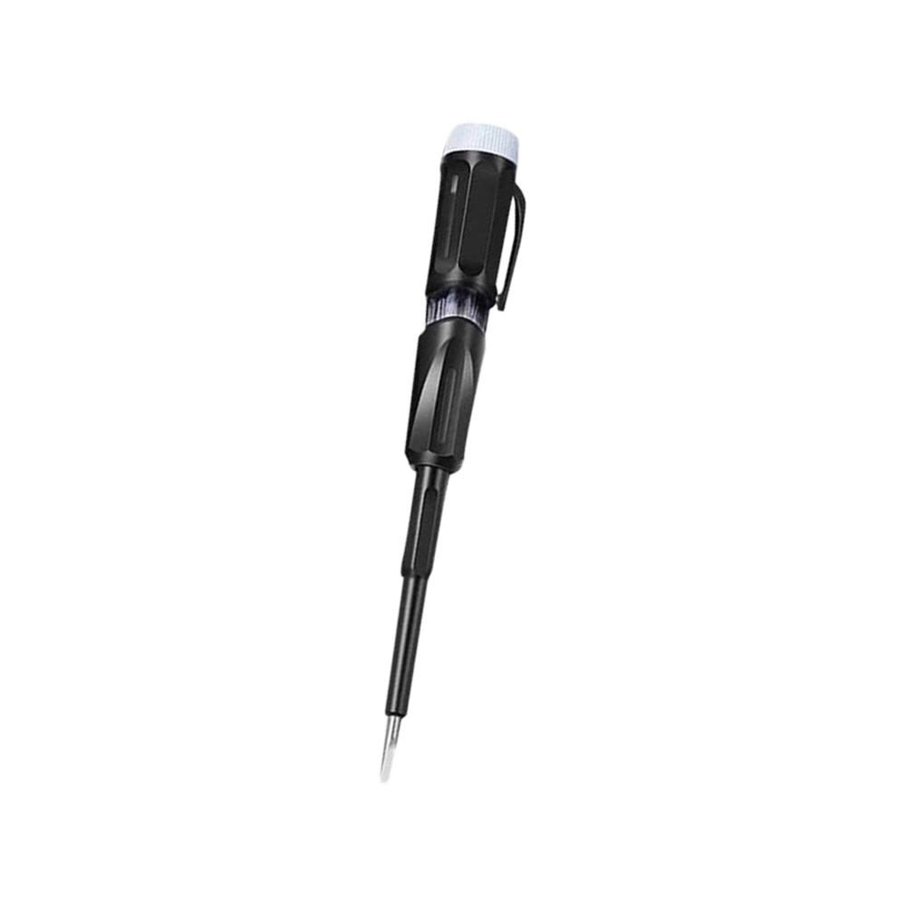 Circuit Tester Pen 15.5cm Dual Purpose Line Detector Stable Contact Performance Chrome Vanadium Steel Clip-on Cap