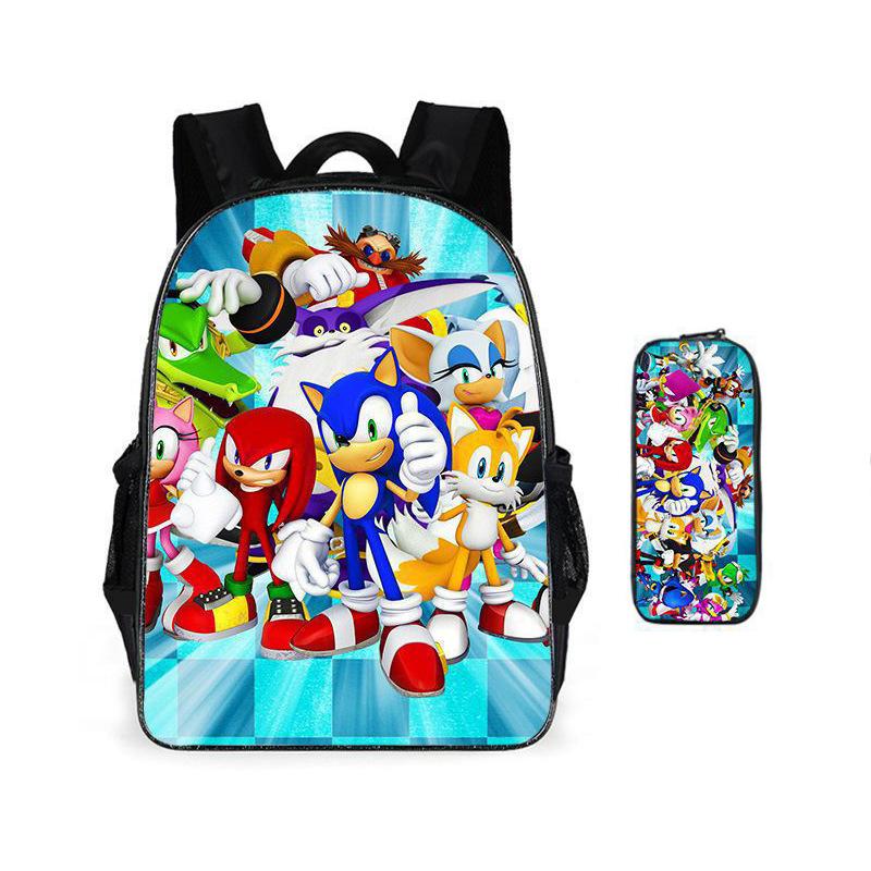 Two-Piece Set Combination Set Elementary School Students Animation Backpack Cartoon Schoolbag