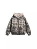 Women's 2024 Winter Retro Camouflage Hooded Cotton Jacket - Thickened & Padded