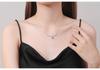 Sterling Silver Angel Wings Moissanite Pendant Necklace for Women 1 Carat S925