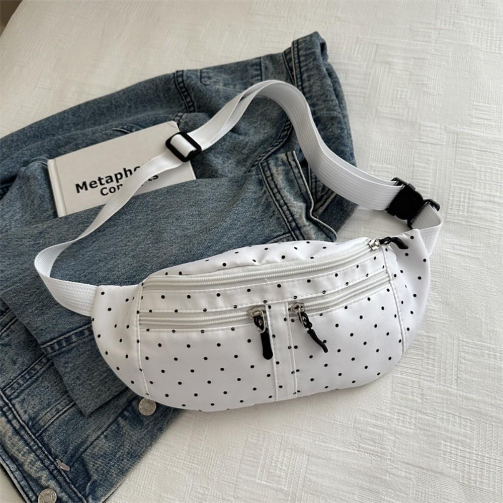 Zipper Canvas Waist Bag Large Capacity Crossbody Bag New Portable Phone Bag Music Festival