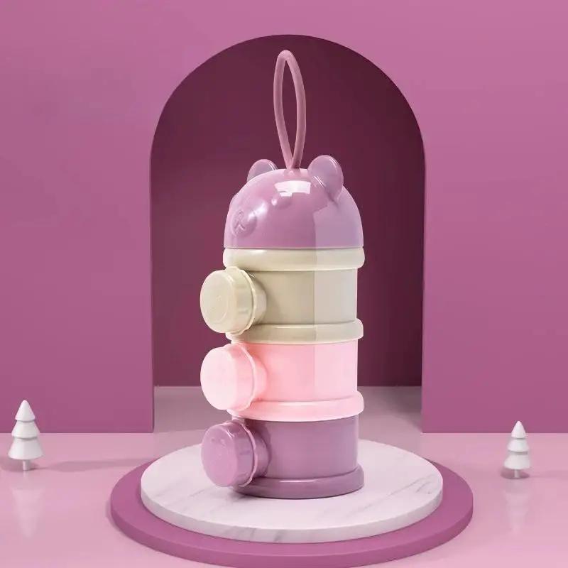 

3/4 слоя, переносной контейнер для хранения еды для малышей в виде медведя, контейнер для закусок для малышей, детская коробка для сухого молока, детские чашки для кормления 3 P