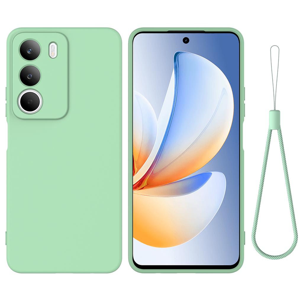 For Realme C71 4G Liquid Silicone Case Phone Back Cover with Hand Strap