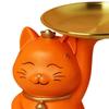 Handicraft Lucky Cat Ornaments Cartoon Resin Storage Rack Multi-purpose Cat Statue  Desktop