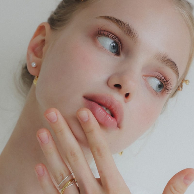 J.Lauren Bamboo Double Line Silver Open Ring R0683