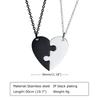 Custom Engrave BFF Friendship Necklaces for 2 Best Friends Gifts, Couple Heart Love Forever Pendant Female BFF Necklaces Set
