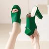 Fashion European  American Fashion Thick-heeled Open-toe Sandal Waterproof Platform Simple One-high-heeled Slipper Wholesale in Stock