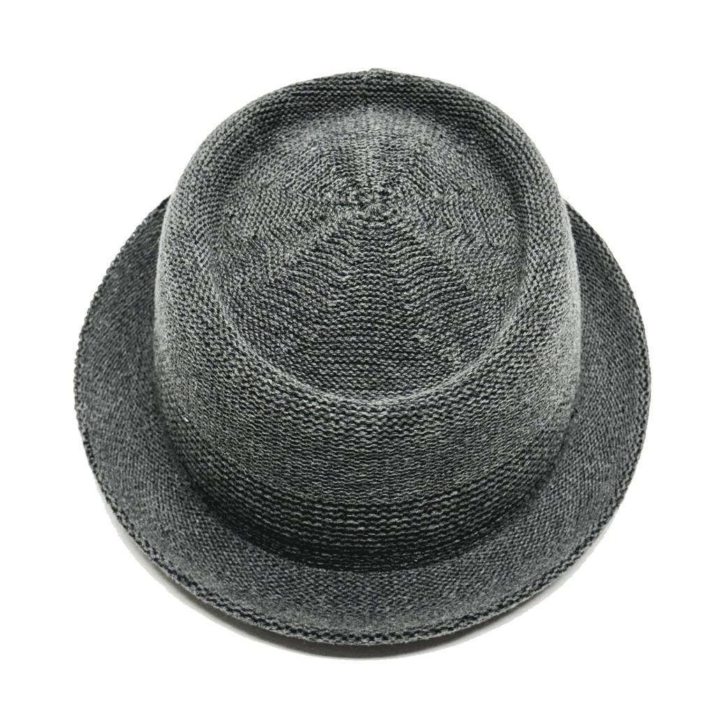Ruben Black Collection Knit Thermo Pork Pie Hat Cotton Poly All Season Gray Free Size