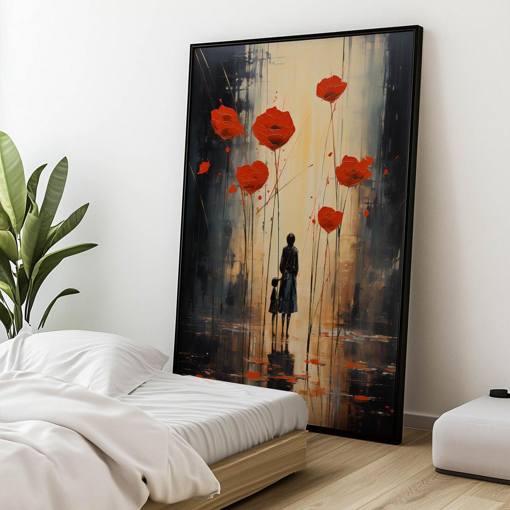Rainy Melancholy Rainy Melancholy, 70X100 Cm, Dark Brown Wooden Frame, 230 Gsm Matte Paper