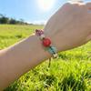 1/2Pcs Women Ladies  Jewelry Lovely Apples Charm Bracelet For Girls With Brown Cord Fun And Stylish Accessory