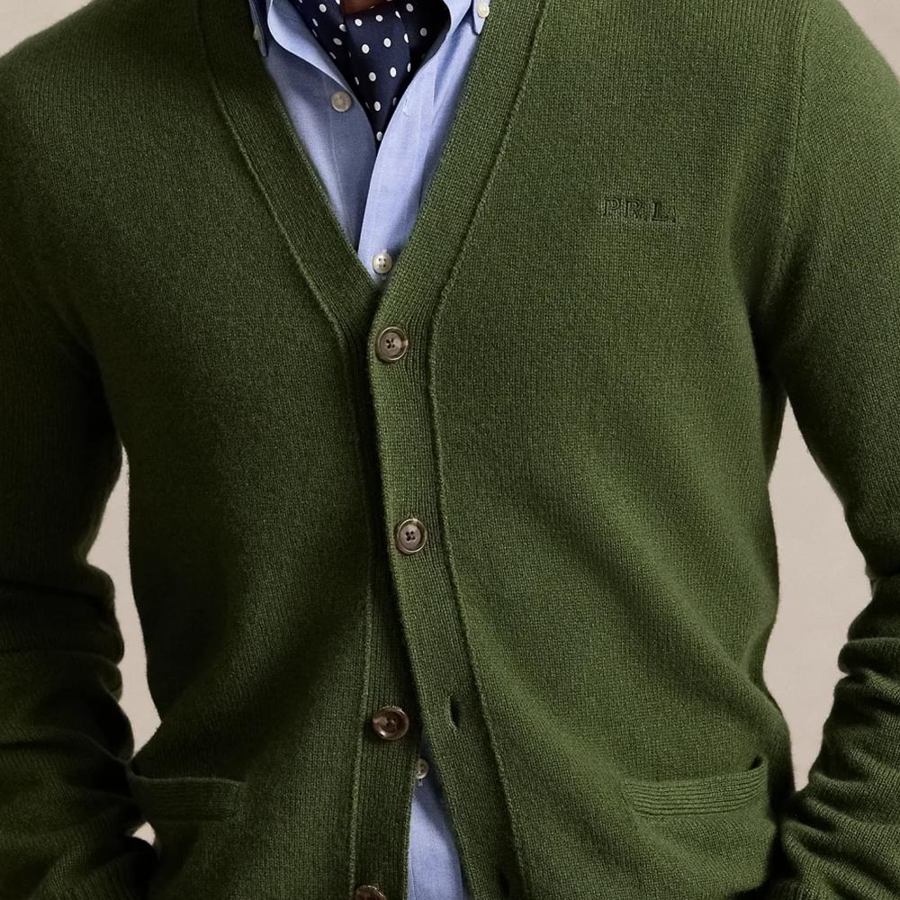 Polo Ralph Lauren FW24 Logo Wool Fashion Knit Sweater Men sweater Olive-Green MNPOSWE16822061-310