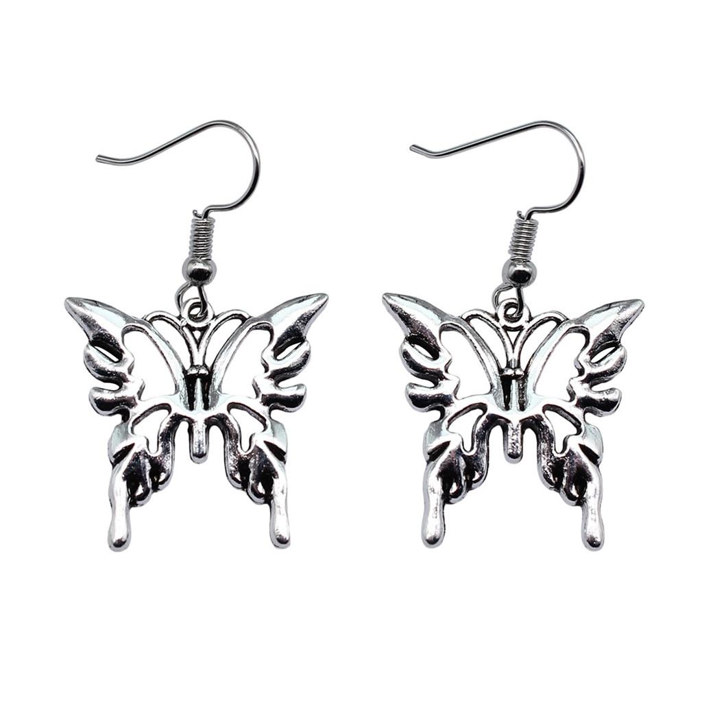 Hängeohrring Libelle Schmetterling Vintage Schmuckzubehör Ohrringgröße 18x19mm QE009