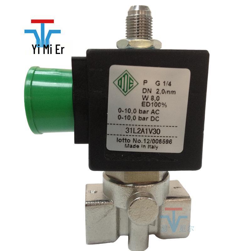 Italy Ode 24V 1/4" Stainless Steel Three-Way Mini Solenoid Valve 31L2A1V30