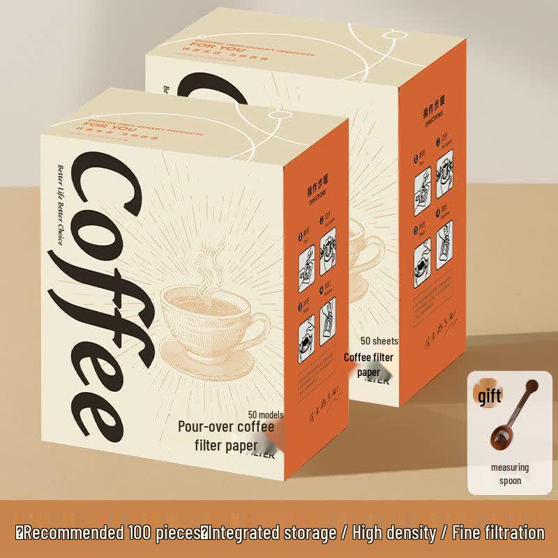 Qiwei Non-Bleached Hand-Pour Coffee Filter Papers