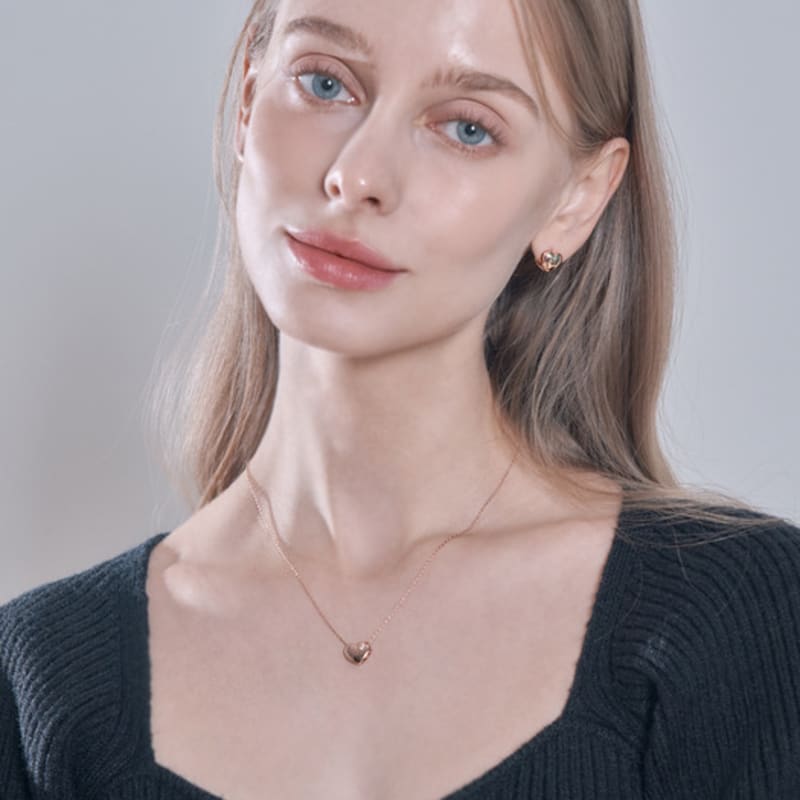 ELLE Jewelry 14K GF Volume Heart Earrings ELGPEE472