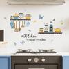 Autocolante de Perete pentru Bucătărie Design Amuzant Ustensile de Gătit Decor pentru Casă Restaurant