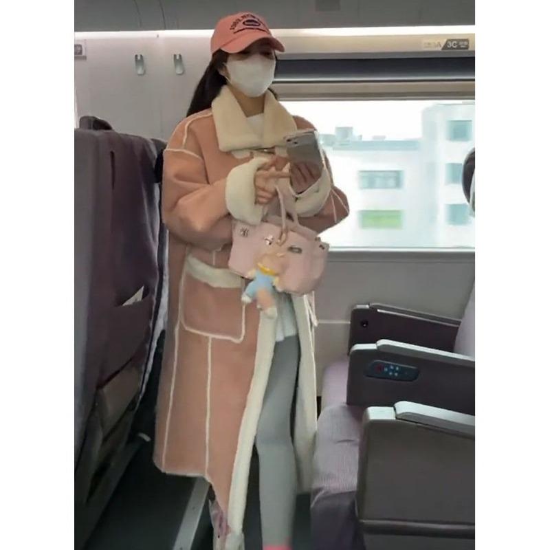 Imitation Lamb Wool Suede Jacket Women's Winter Long Velvet Thickened Fur Integrated Coat Thickened Women's Clothing