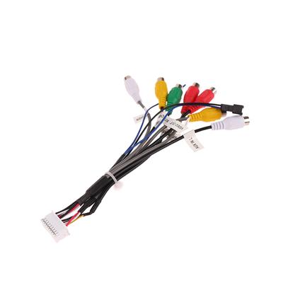 Kabel autorádia 20kolíkový konektor Rca výstup Aux kabelový svazek Kabelový konektor s hlavičkou ventilátoru pro navigaci Zhangxun Android